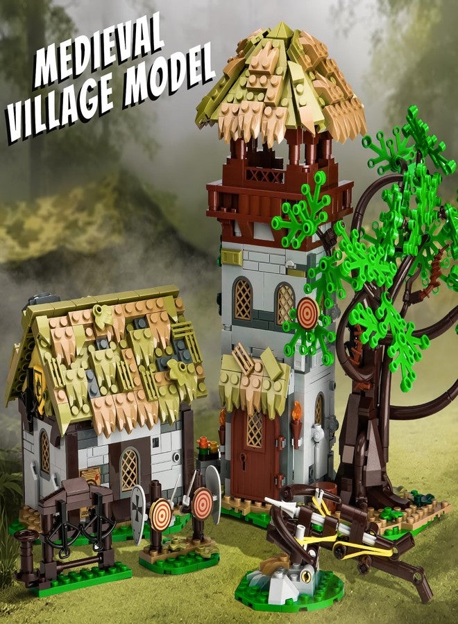 BNG Medieval Town Castle Building Set for Aduts,Knights Training Ground Building Blocks Toy,Medieval Build and Display Model for Home Decor,Idea Gifts for Teen Kids Boys 8+(1109PCS) - Image 2